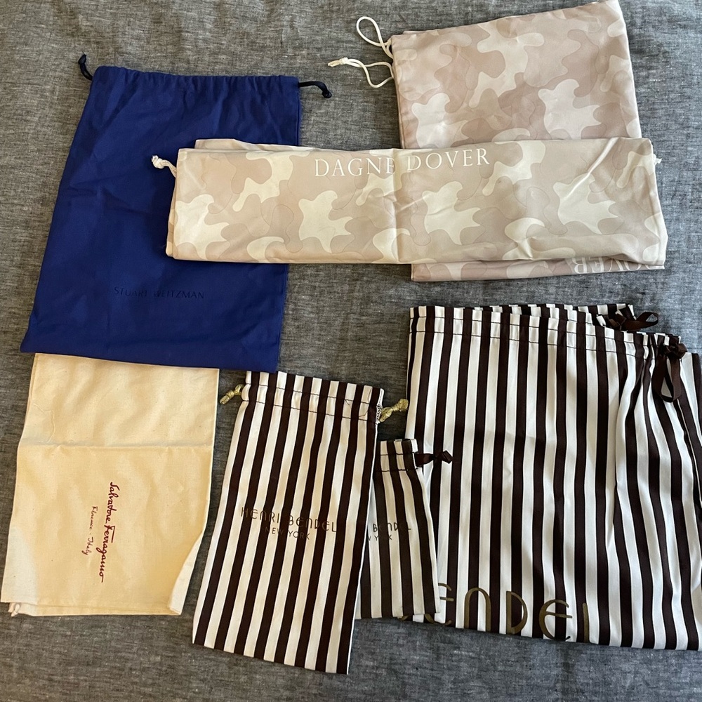 various designer dust bags